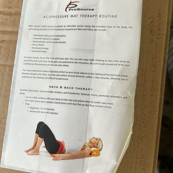 ProsourceFit Acupressure Mat and Pillow Set - Picture 4 of 5